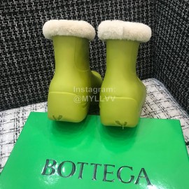 Bottega Veneta Winter Lamb Wool Waterproof Short Boots For Women Green