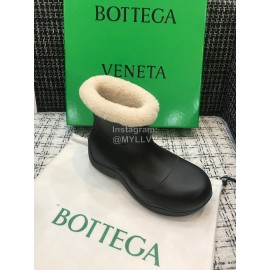 Bottega Veneta Winter Lamb Wool Waterproof Short Boots For Women Black