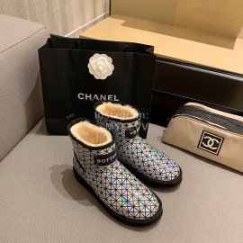 Bottega Veneta Autumn Winter Fashion Diamond Check Warm Wool Boots Black