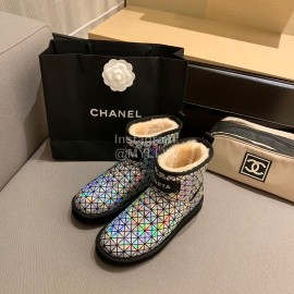 Bottega Veneta Autumn Winter Fashion Diamond Check Warm Wool Boots Black