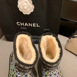 Bottega Veneta Autumn Winter Fashion Diamond Check Warm Wool Boots Black