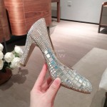 Bottega Veneta Autumn And Winter New Shining High Heels For Women Silver