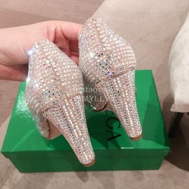 Bottega Veneta Autumn And Winter New Shining High Heels For Women Silver