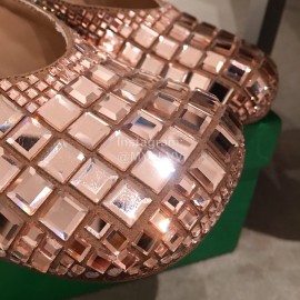 Bottega Veneta Autumn And Winter New Shining High Heels For Women Gold