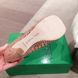 Bottega Veneta Autumn And Winter New Shining High Heels For Women Gold