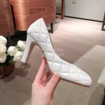 Bottega Veneta Autumn And Winter New Leather High Heels For Women White
