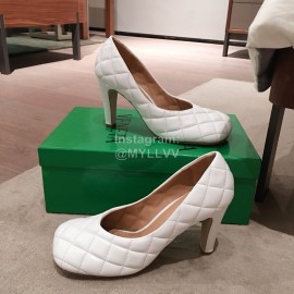 Bottega Veneta Autumn And Winter New Leather High Heels For Women White