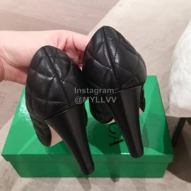 Bottega Veneta Autumn Winter New Leather High Heels For Women Black