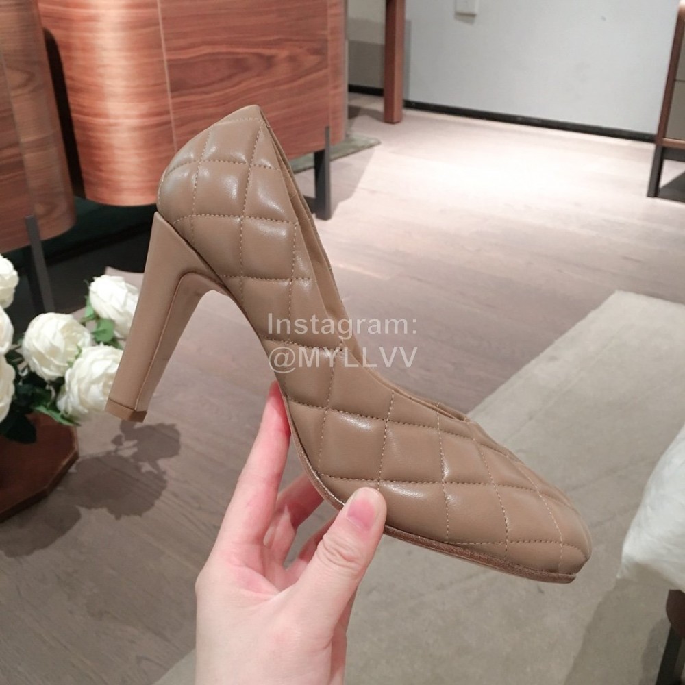 Bottega Veneta Autumn Winter New Leather High Heels For Women 