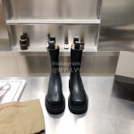 Bottega Veneta Autumn Winter New Leather Chelsea Boots For Women Black