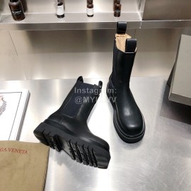 Bottega Veneta Autumn Winter New Leather Chelsea Boots For Women Black