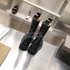 Bottega Veneta Autumn Winter New Leather Chelsea Boots For Women Black