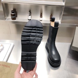 Bottega Veneta Autumn Winter New Leather Chelsea Boots For Women Black