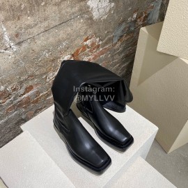 Bottega Veneta Autumn Winter New Leather Long Chelsea Boots For Women Black