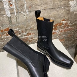 Bottega Veneta Autumn Winter Fashion Leather Chelsea Boots For Women Black