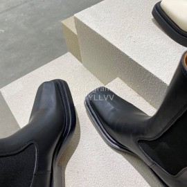 Bottega Veneta Autumn Winter Fashion Leather Chelsea Boots For Women Black