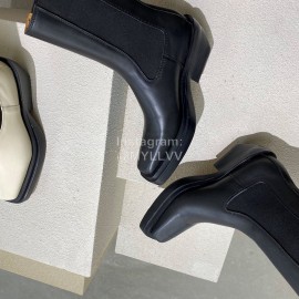 Bottega Veneta Autumn Winter Fashion Leather Chelsea Boots For Women Black