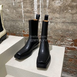 Bottega Veneta Autumn Winter Fashion Leather Chelsea Boots For Women Black
