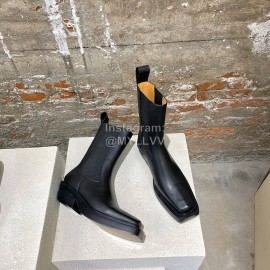 Bottega Veneta Autumn Winter Fashion Leather Chelsea Boots For Women Black