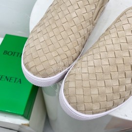 Bottega Veneta Thick Bottom Woven Casual Shoes For Men And Women Khaki