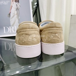 Bottega Veneta Thick Bottom Woven Casual Shoes For Men And Women Khaki
