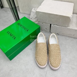 Bottega Veneta Thick Bottom Woven Casual Shoes For Men And Women Khaki