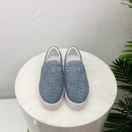 Bottega Veneta Thick Bottom Woven Casual Shoes For Men And Women Blue