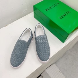 Bottega Veneta Thick Bottom Woven Casual Shoes For Men And Women Blue