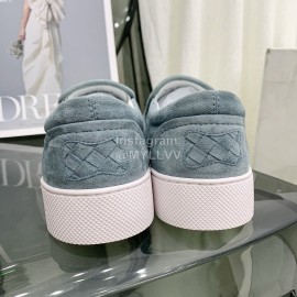 Bottega Veneta Thick Bottom Woven Casual Shoes For Men And Women Blue