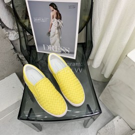 Bottega Veneta Thick Bottom Woven Casual Shoes For Men And Women Yellow