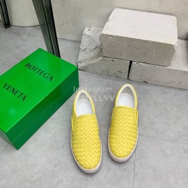 Bottega Veneta Thick Bottom Woven Casual Shoes For Men And Women Yellow