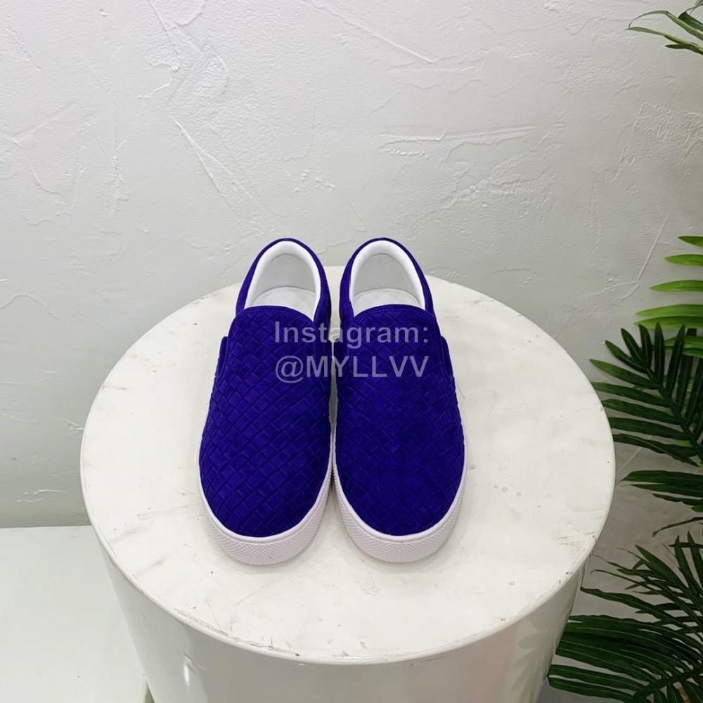 Bottega Veneta Blue Thick Bottom Woven Casual Shoes For Men And Women