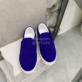 Bottega Veneta Blue Thick Bottom Woven Casual Shoes For Men And Women