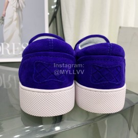 Bottega Veneta Blue Thick Bottom Woven Casual Shoes For Men And Women