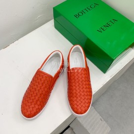 Bottega Veneta Thick Bottom Woven Casual Shoes For Men And Women Orange
