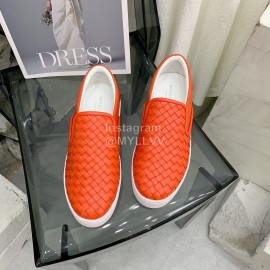 Bottega Veneta Thick Bottom Woven Casual Shoes For Men And Women Orange