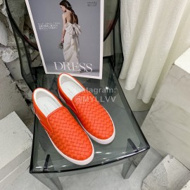Bottega Veneta Thick Bottom Woven Casual Shoes For Men And Women Orange