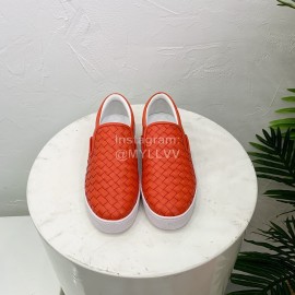 Bottega Veneta Thick Bottom Woven Casual Shoes For Men And Women Orange