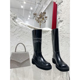 Bottega Veneta Autumn Winter New Leather Boots For Women Black