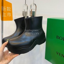 Bottega Veneta Autumn Winter New Pvc Environmental Protection Rain Boots  Black
