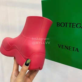 Bottega Veneta Autumn Winter New Pvc Environmental Protection Rain Boots Rose Red