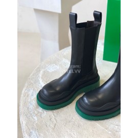 Bottega Veneta Autumn Winter New Thick Sole Leather Boots For Women Black
