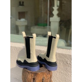 Bottega Veneta Autumn Winter New Thick Sole Leather Boots For Women Beige