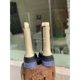 Bottega Veneta Autumn Winter New Thick Sole Leather Boots For Women Beige