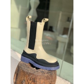 Bottega Veneta Autumn Winter New Thick Sole Leather Boots For Women Beige