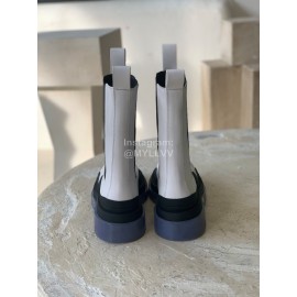 Bottega Veneta Autumn Winter New Thick Sole Leather Boots For Women White