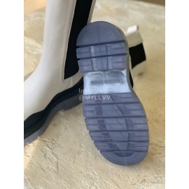 Bottega Veneta Autumn Winter New Thick Sole Leather Boots For Women White