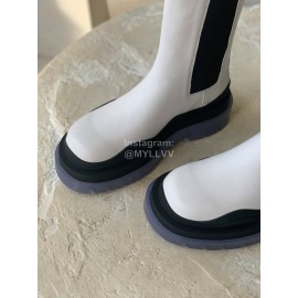 Bottega Veneta Autumn Winter New Thick Sole Leather Boots For Women White