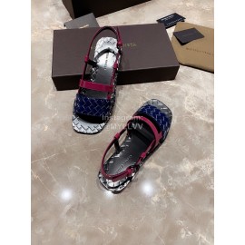 Bottega Veneta Spring Summer New Woven Calf Patent Leather Blue