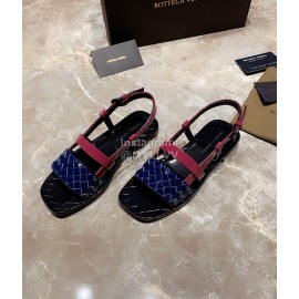 Bottega Veneta Spring Summer New Woven Calf Patent Leather Blue